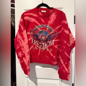 Freedom Tour Red Tie-Dye Sweatshirt